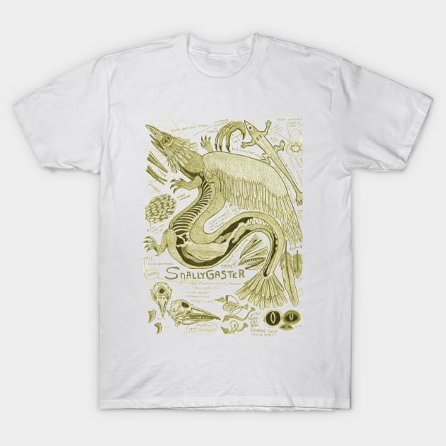 EgertronPuck's Snallygaster Anatomy Illustration T-Shirt by Ballyraven